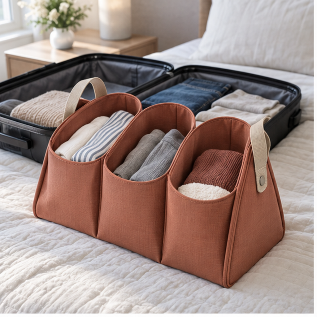 Fold-Flat Laundry Divider Bag