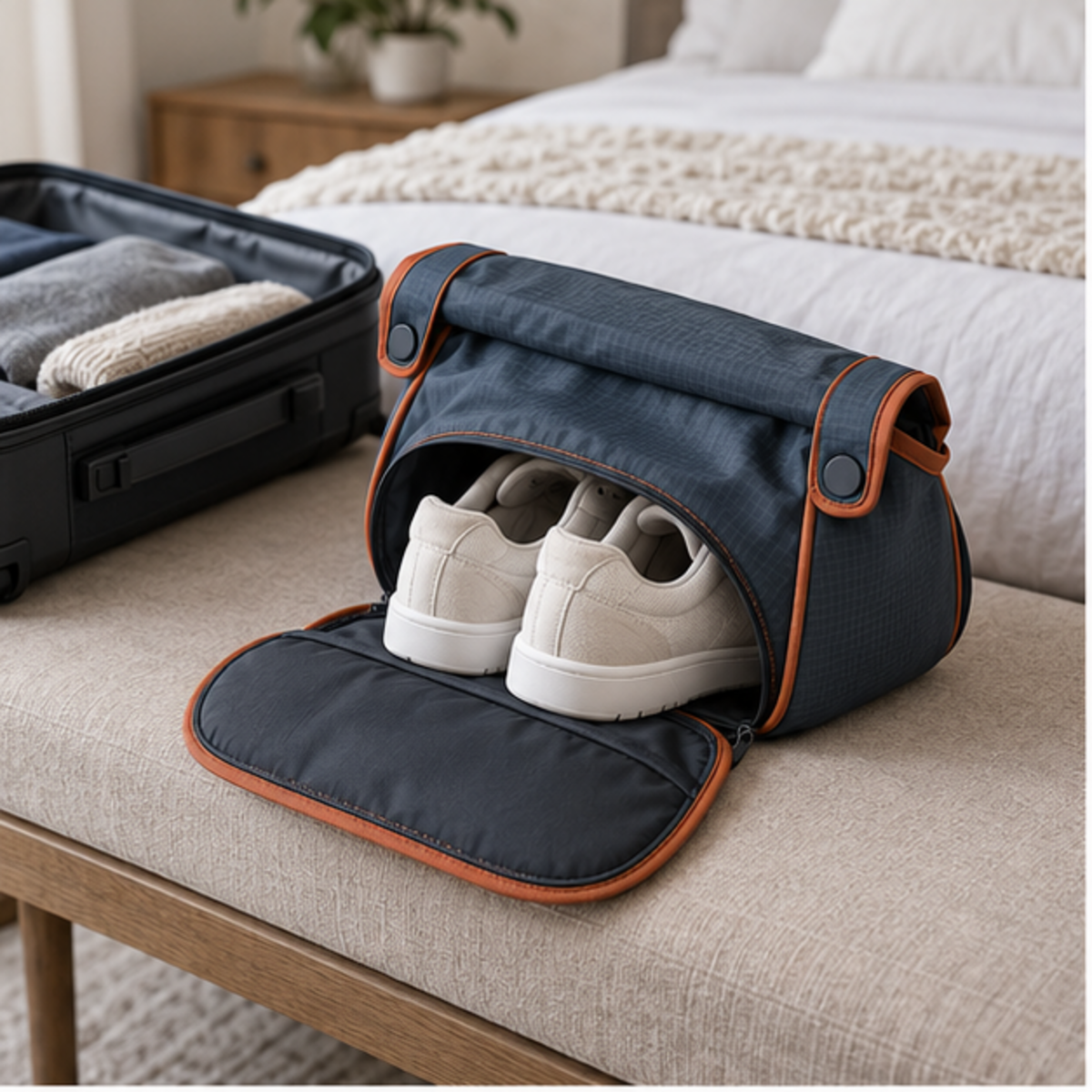 Roll-Top Shoe Separation Pouch