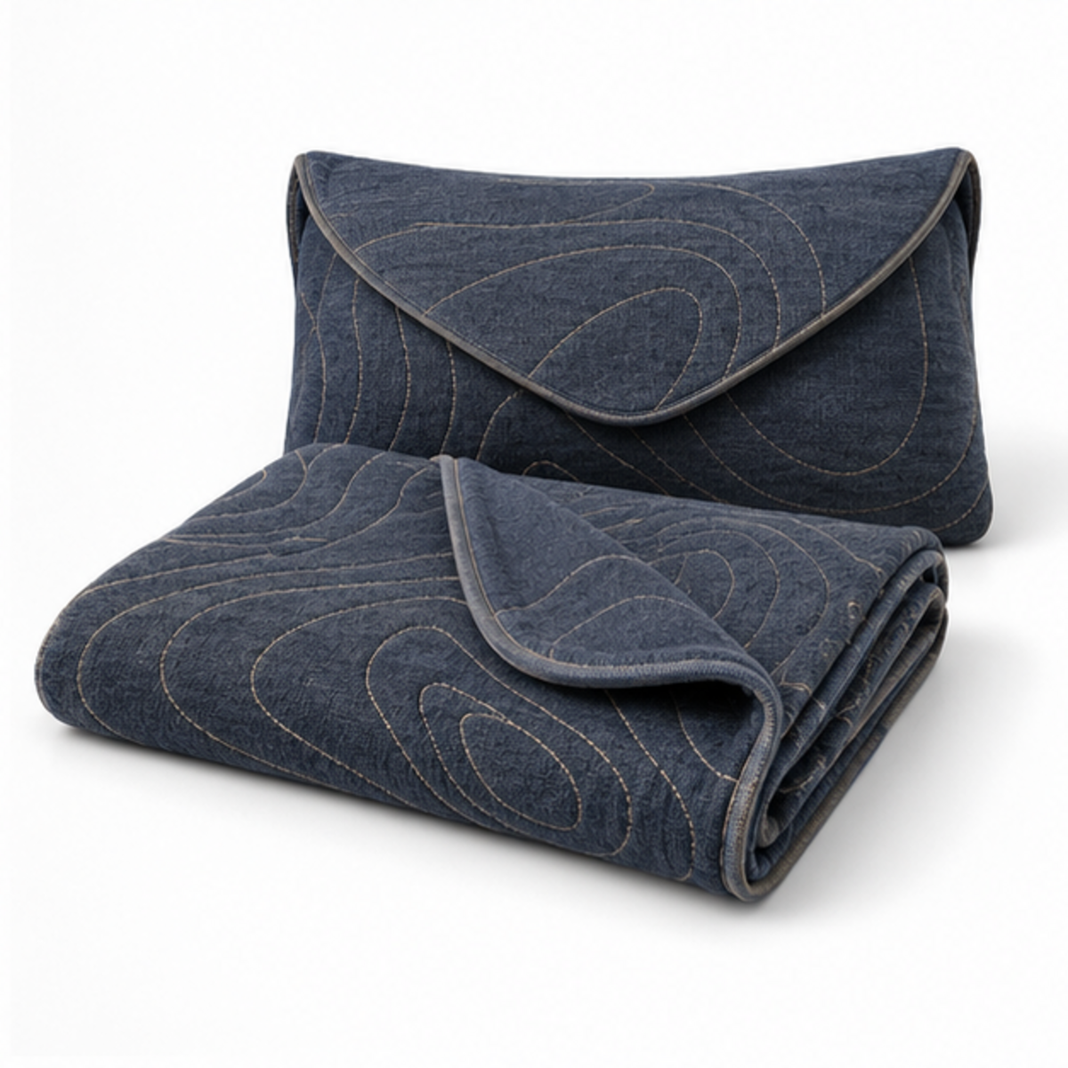 Compact Travel Blanket Pouch Set