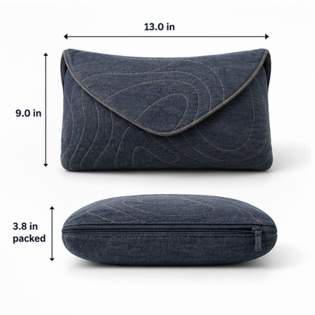 Compact Travel Blanket Pouch Set