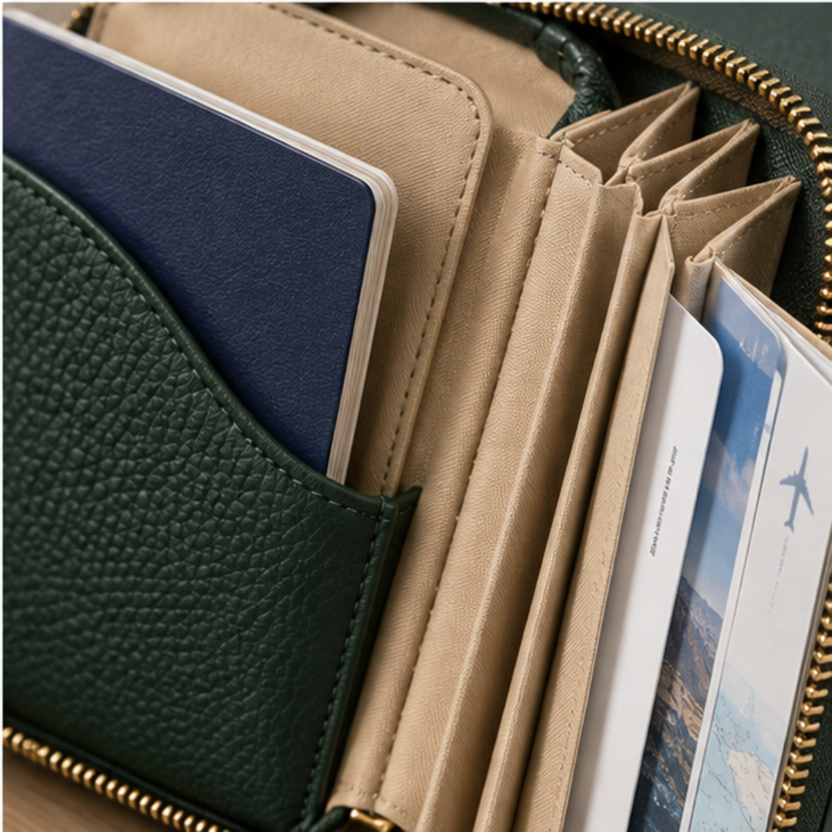 Document and Passport Zip Wallet