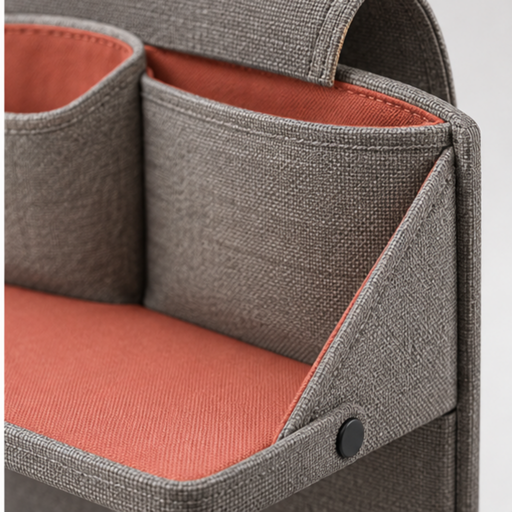 Foldable Seat-Back Essentials Caddy